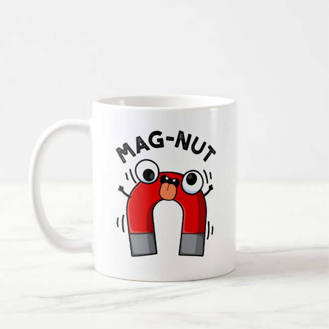 Mag-rolig Rolig Magnet Puns Kaffemugg (Vänster)