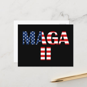 MAGA 2, amerikansk Flagga Vykort