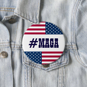#MAGA-American Flagga Knapp