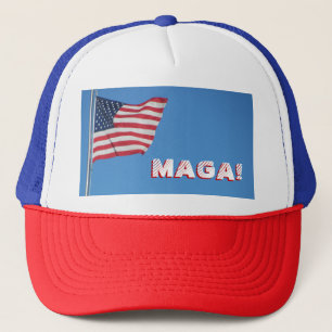 MAGA! Amerikanska flaggan Truckerkeps