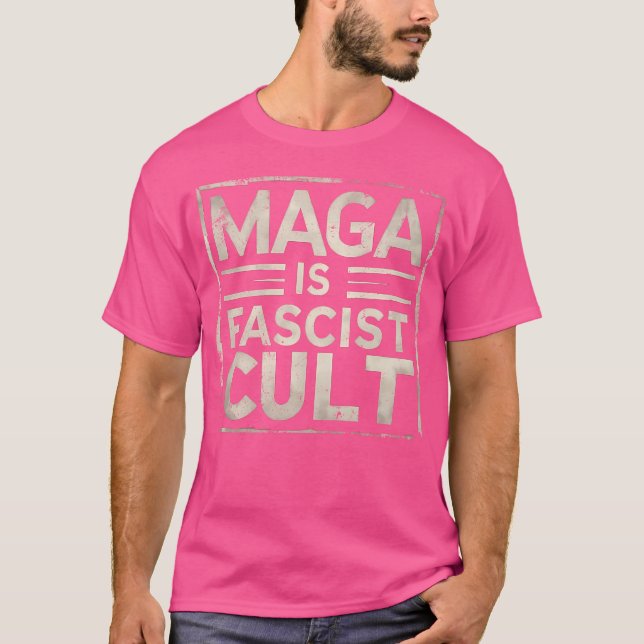 Maga är fascistisk Spara demokrati för vuxna T Shirt (Framsida)
