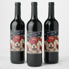 MAGA AUSTRALIAN TERRIER VINFLASKA ETIKETT