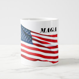 MAGA Flagga Kaffe Kopp Jumbo Mugg