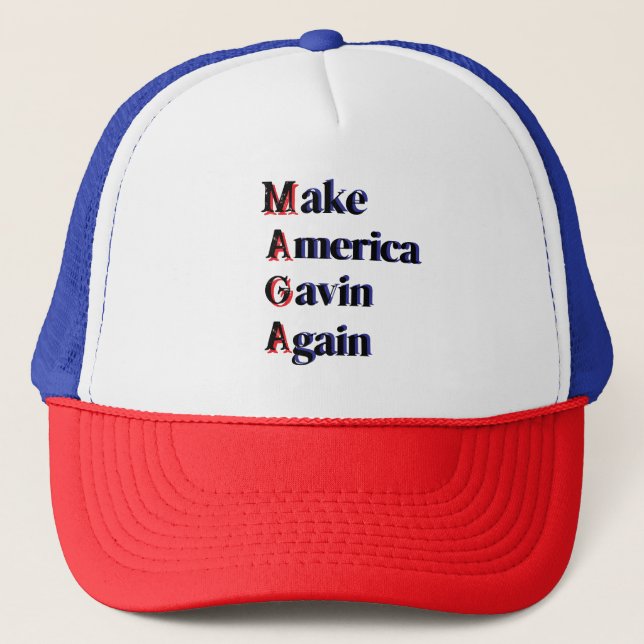 MAGA | Gör Amerika Gavin igen till en fin Spoof Keps (Framsida)