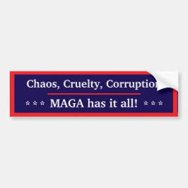 MAGA Has It All Bumper Sticker Bildekal