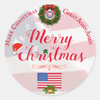Maga Jul Stickers/Gör jul Underbar igen Runt Klistermärke