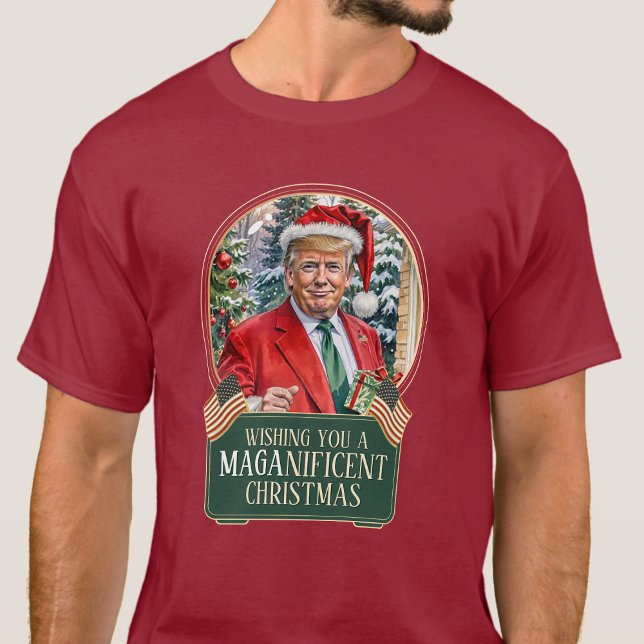 MAGA-julklump Santa Snö Globe Unisex T Shirt (Skapare uppladdad)