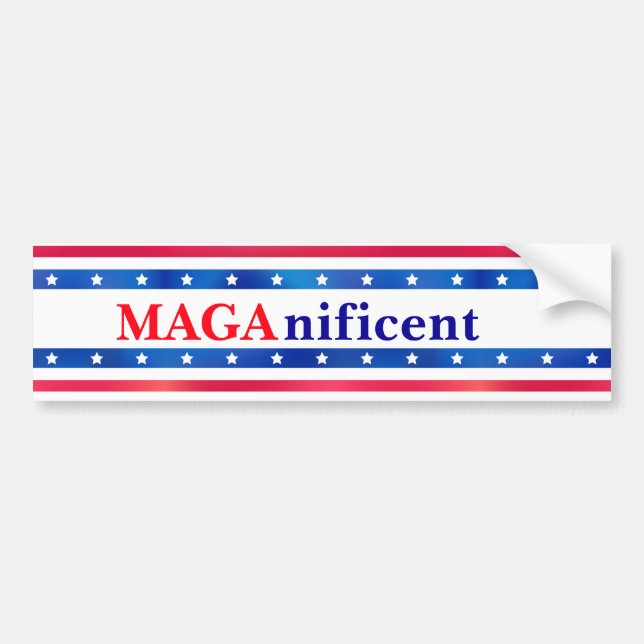 MAGA Maganificet Quote American Patriot USA Stars Bildekal (Framsidan)