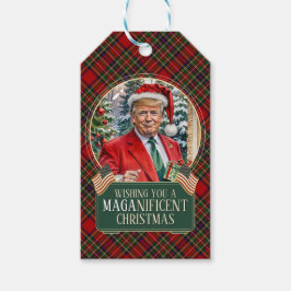 MAGA-Märkrn Tartan Play Trump Gift-jultid Presentetikett
