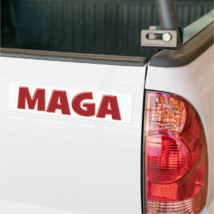 MAGA med röd text Bildekal