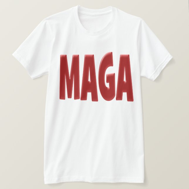 MAGA med röd text T-shirt (Design framsida)