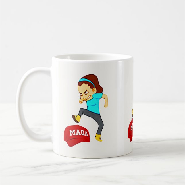 MAGA-mugg med trampmotiv, 3,5 dl Kaffemugg (Vänster)