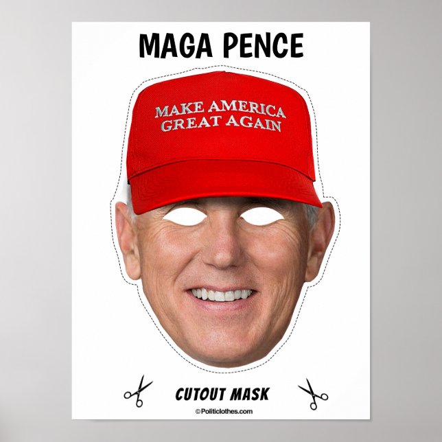 MAGA PENCE Halloween Mask Poster (Framsidan)