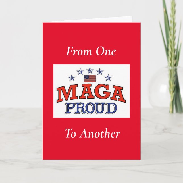 MAGA Proud Blank Greeting Card Tack Kort (Framsida)