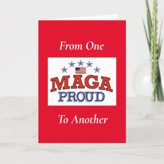 MAGA Proud Blank Greeting Card Tack Kort