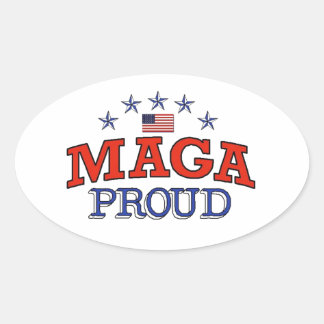 MAGA Proud Ovalt Klistermärke