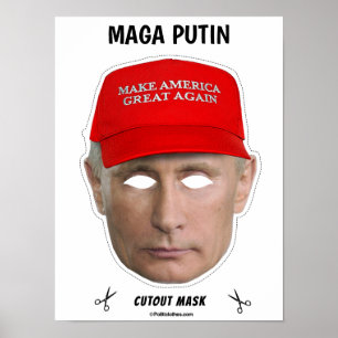 MAGA PUTIN Halloween-mask Poster