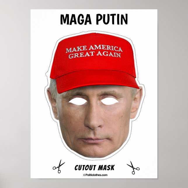 MAGA PUTIN Halloween-mask Poster (Framsidan)
