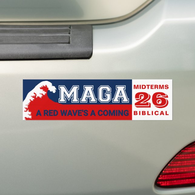 MAGA Red Wave 2026 Midterms Bildekal (På Bil)