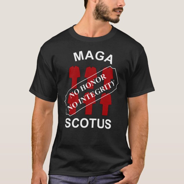 MAGA SCOTUS i vit text T Shirt (Framsida)