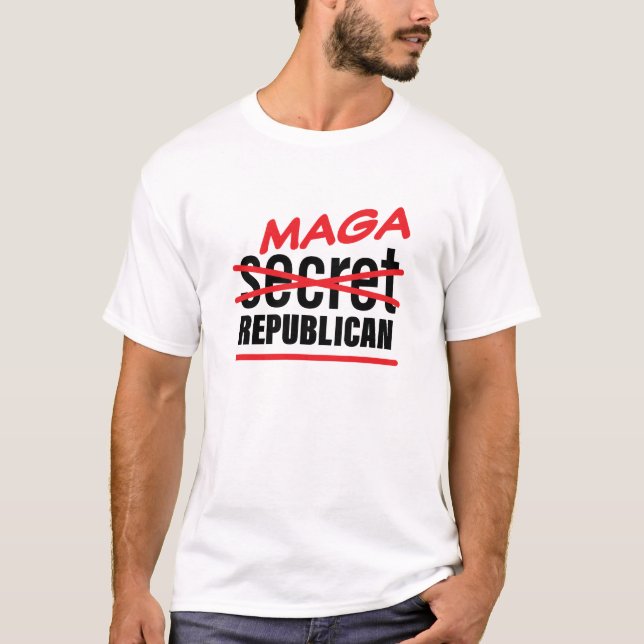 Maga Secret Republican T Shirt (Framsida)
