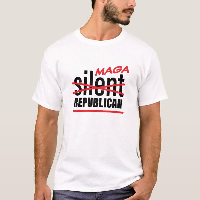Maga Silent Republican T Shirt (Framsida)