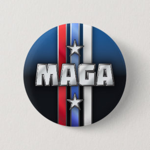 MAGA Stars & Rand gör Amerika Underbart igen blått Knapp