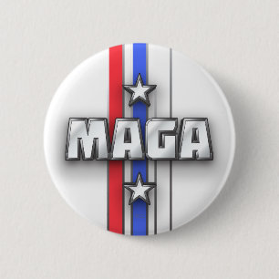 MAGA Stars Rand gör Amerika Underbart igen vitt Knapp