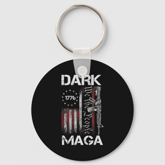 MAGA-SUPPORTTRUMP FÖR ANTI-BIDEN MÖRK NYCKELRING (Framsida)