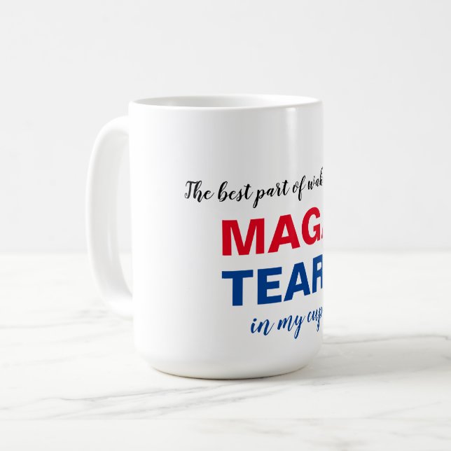 MAGA tårar 2020 Biden Trump-valet mugg (Framsida vänster)