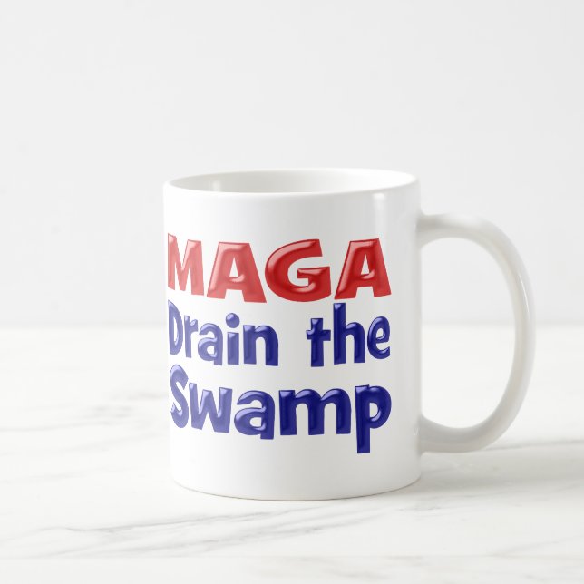 MAGA Tömma den röda kolvstången blå Kaffemugg (Höger)