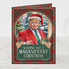 MAGA Tomte Trump MAGAnifik jul vikbar Helgkort