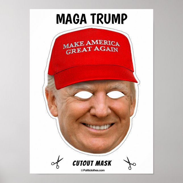 MAGA TRUMP Halloween-mask Poster (Framsidan)
