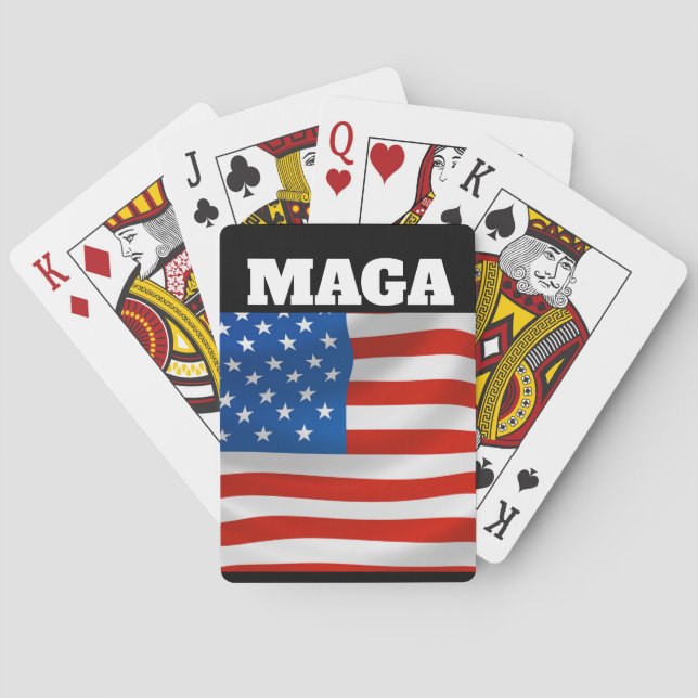 MAGA TRUMP poker playing cards Casinokort (Baksidan)