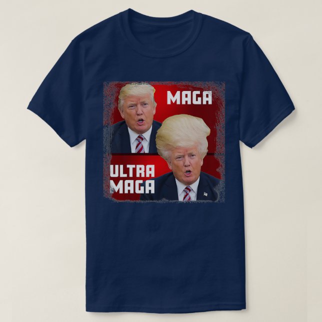 MAGA Ultra MAGA Funny Trump  T Shirt (Design framsida)