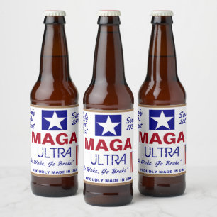 Maga Ultra Ölflaska Etikett
