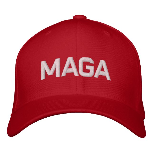 MAGA USA Patriot Embroized Red Hat Broderad Keps (Framsida)