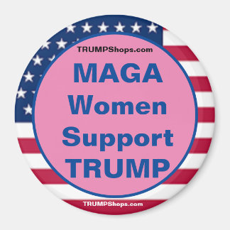 MAGA Women Support TRUMP Rosa Patriotic Magnet