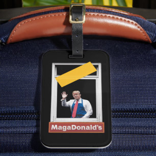 MAGADonald's Trump 2024 Bagagebricka