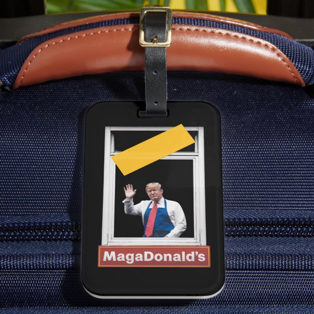 MAGADonald's Trump 2024 Bagagebricka (Framsida Insitu 2)