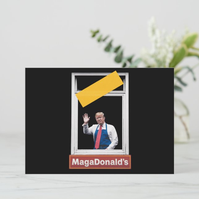 MAGADonald's Trump 2024 Inbjudningar (Stående Fram)