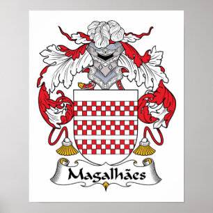 Magalhaes familjvapensköld poster