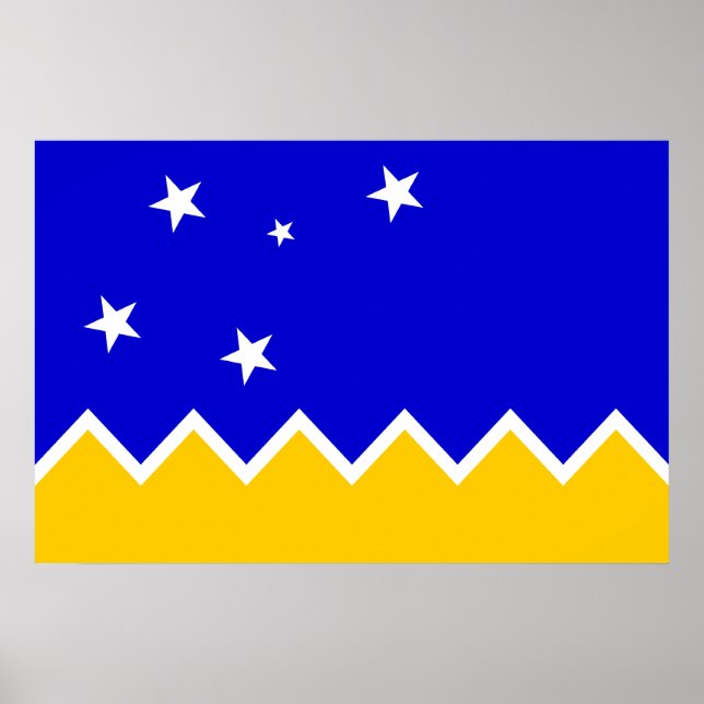 Magallanes, Chile, Antarctica flagga Poster (Framsidan)