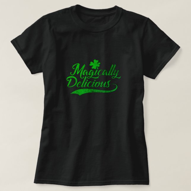 Magally Delicious Cute St. Patricks Day Shamrock T Shirt (Design framsida)