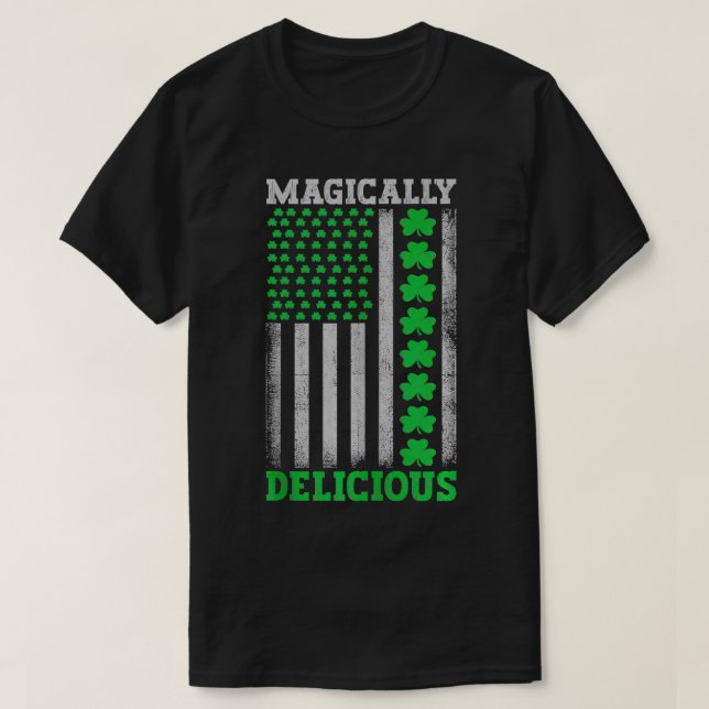 Magally Delicious Lucky Klöver Disted Americ T Shirt (Design framsida)