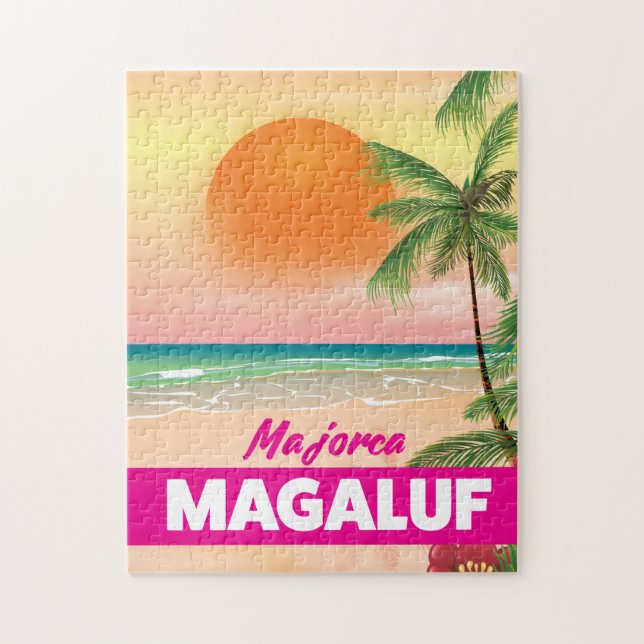Magaluf Mallorca strand reserelamakat Pussel (Vertikal)