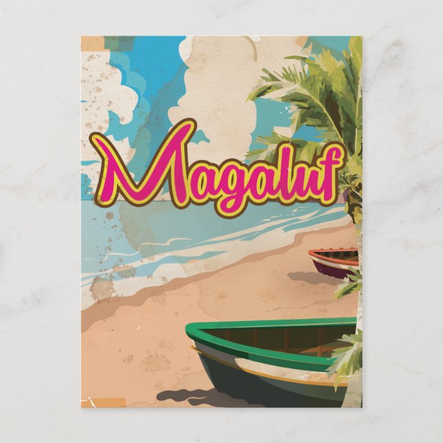 Magaluf-Vintagens semester Poster Vykort (Framsida)