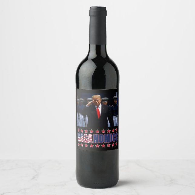 Maganomics Trump 2024 Vinflaska Etikett (Framsida)