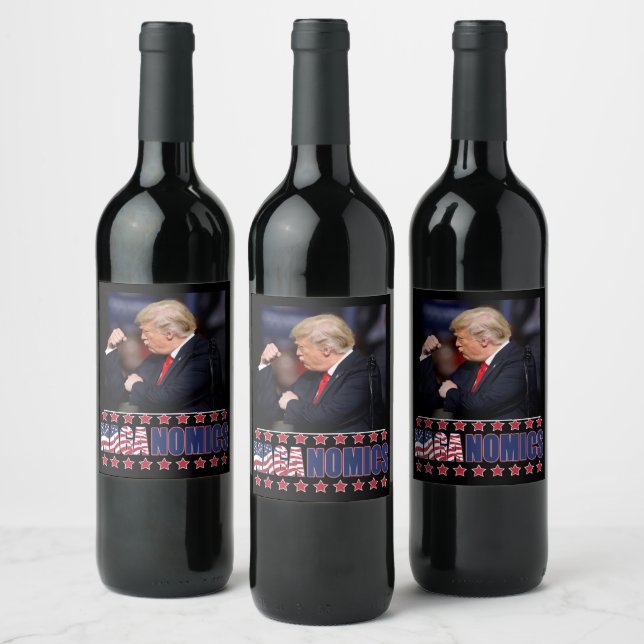 Maganomics Trump 2024 Vinflaska Etikett (Flaskor)