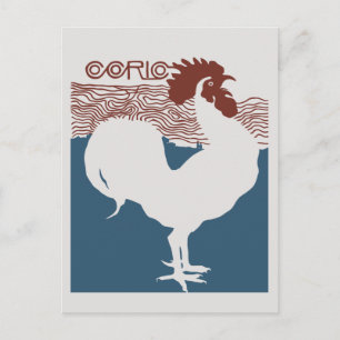 Magashölje för Retro-vektor art nouveau Fransk Vykort